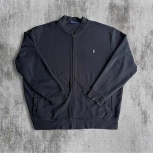 Polo Ralph Lauren Black Full Zip Sweater Mens 3XL Tall